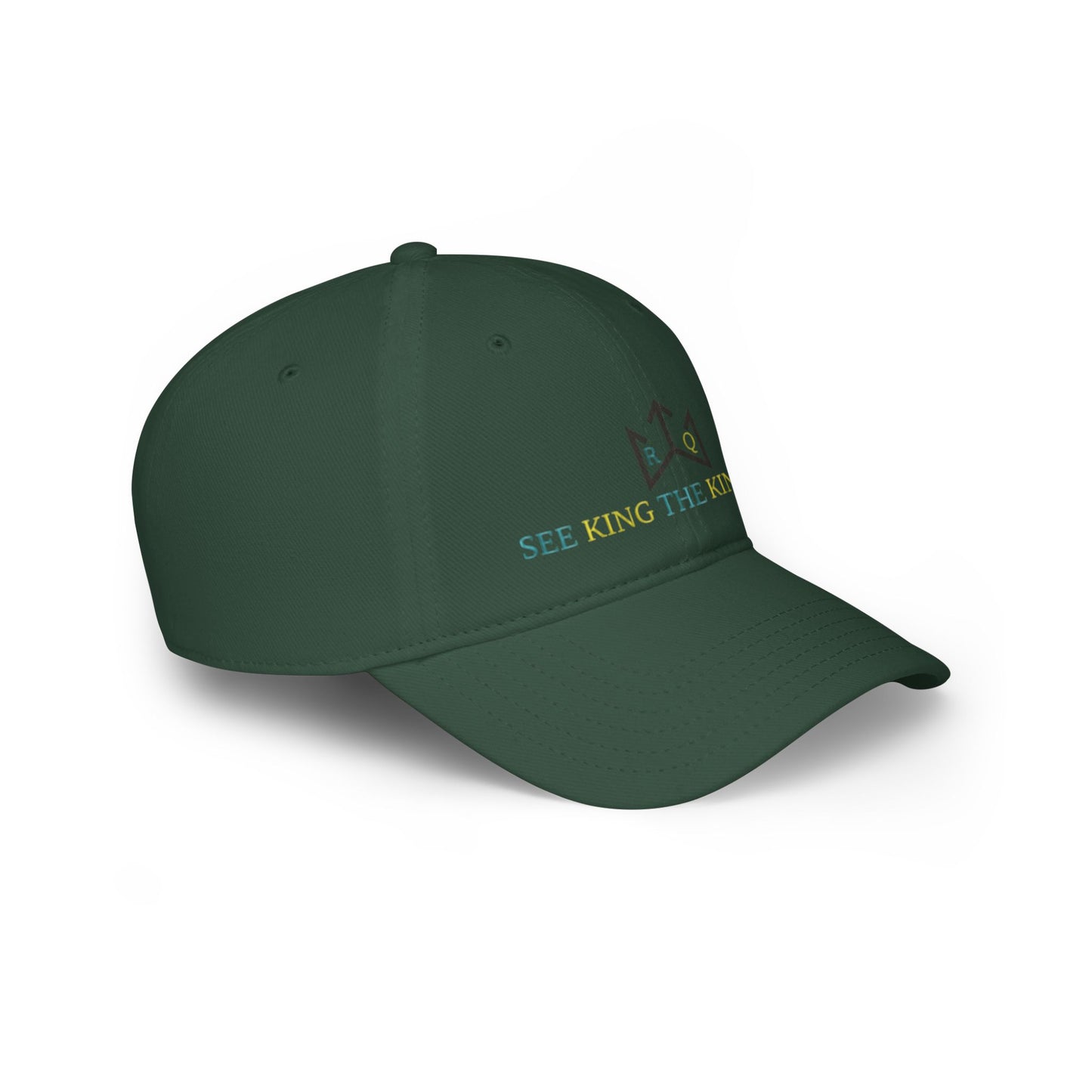 Kingdom Vibe Low Profile Baseball Cap – Stylish Green Hat with Inspirational Message