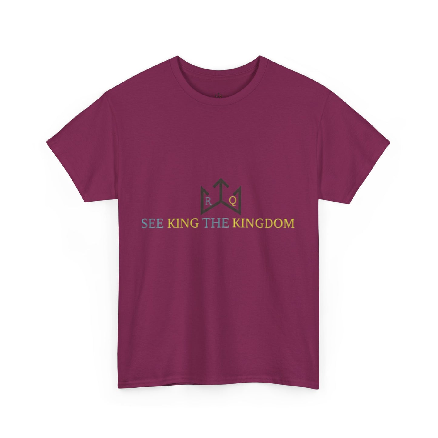 Faith-Inspired Unisex Heavy Cotton Tee - 'See King The Kingdom' with Bible Verses