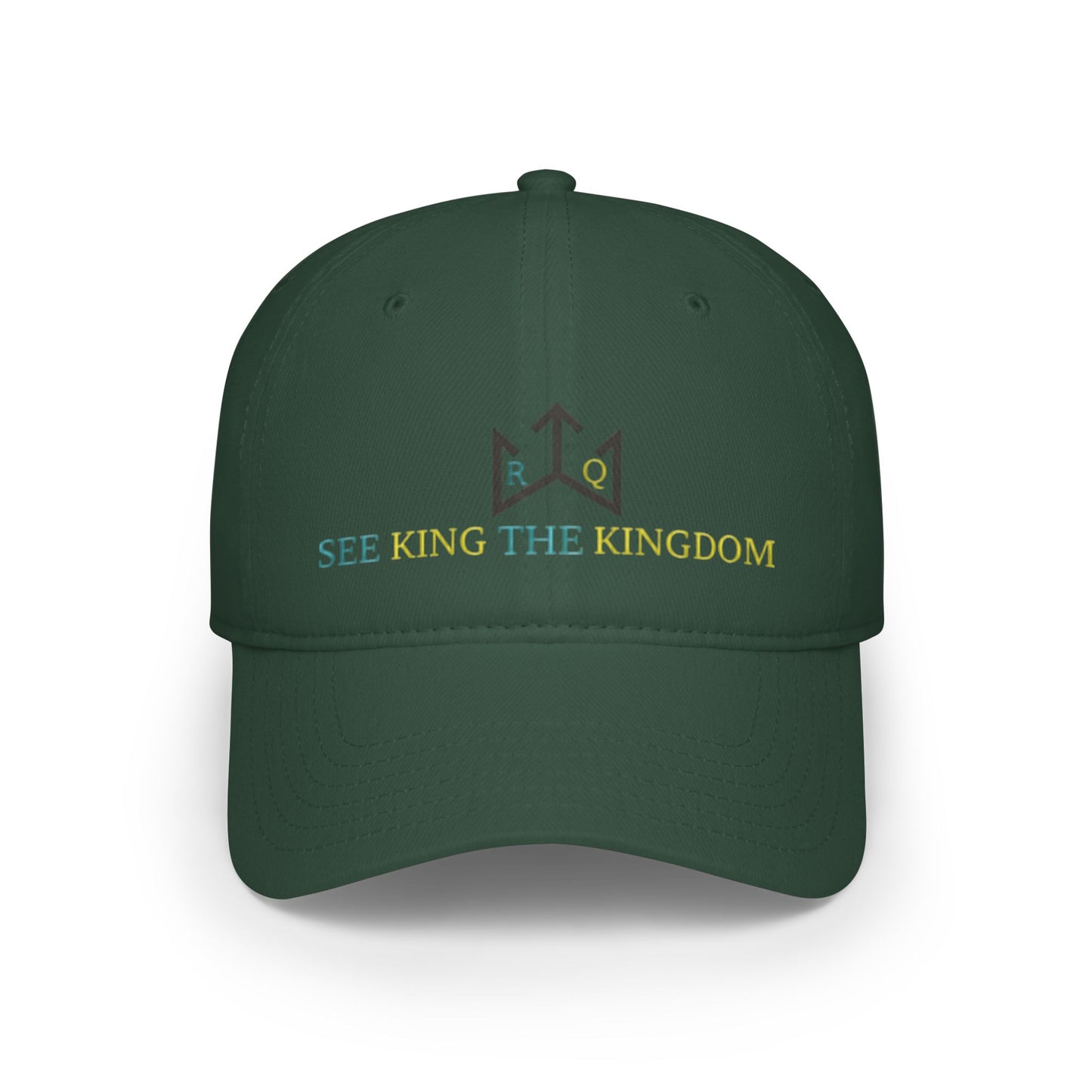 Kingdom Vibe Low Profile Baseball Cap – Stylish Green Hat with Inspirational Message