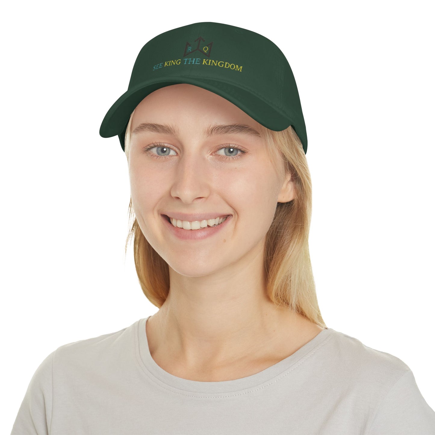 Kingdom Vibe Low Profile Baseball Cap – Stylish Green Hat with Inspirational Message